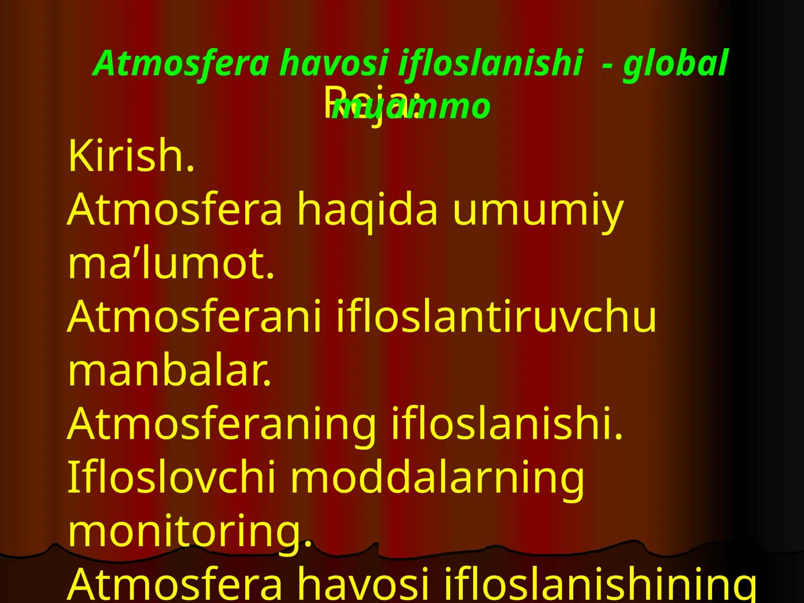 Atmosfera Havosi Ifloslanishi