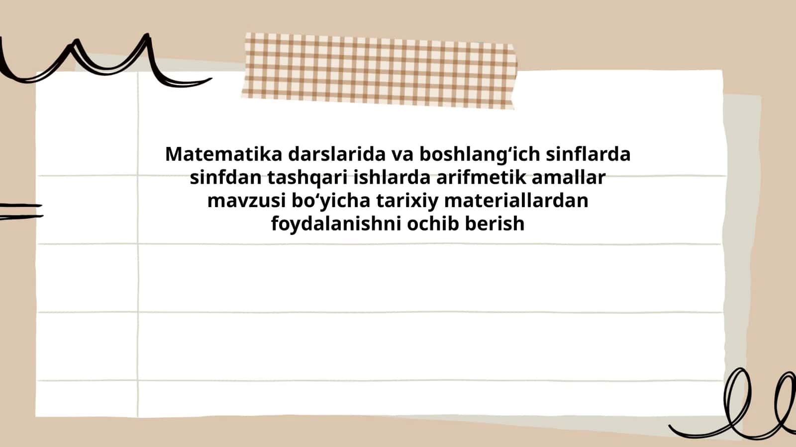 Arifmetik amallar mavzusi bo‘yicha tarixiy materiallar