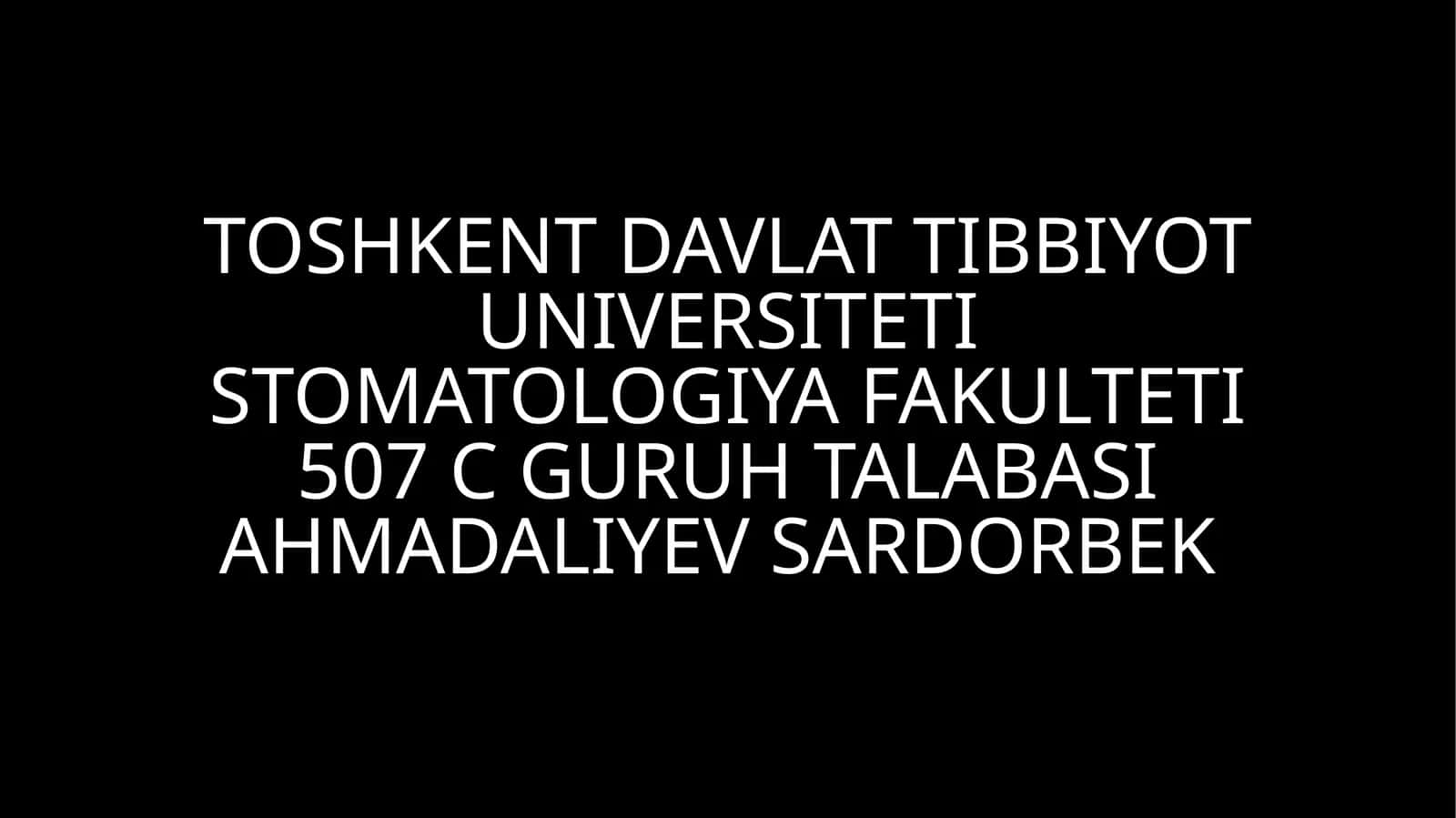 Mustaqil ish