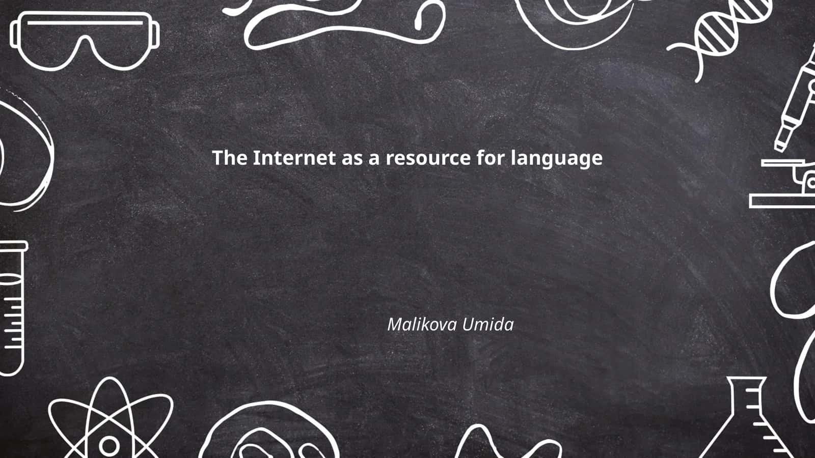 The Internet as a resource for language