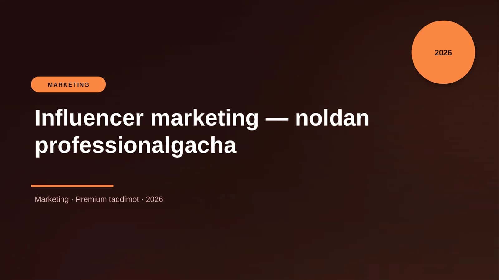 Influencer marketing — noldan professionalgacha