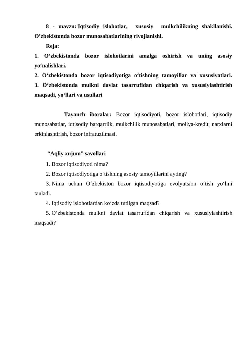 Bozor iqtisodiyoti