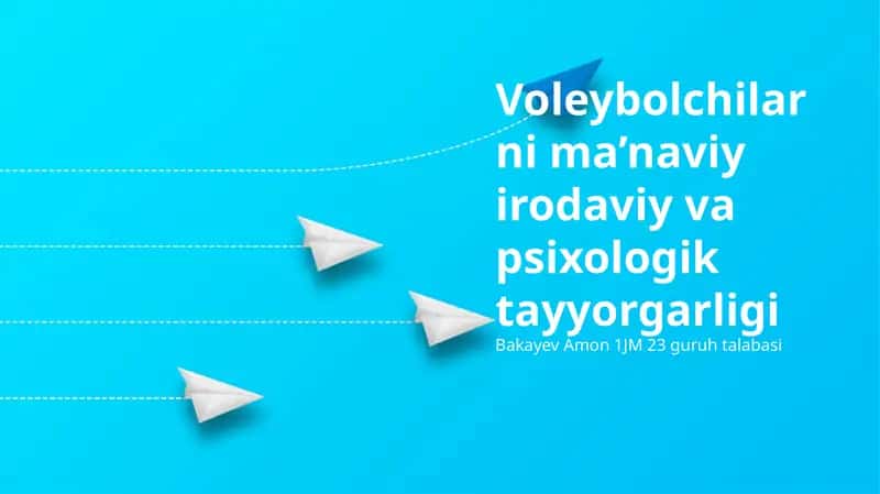Volleybolchilarni ma'naviy-ruhiy tayyorlash asoslari