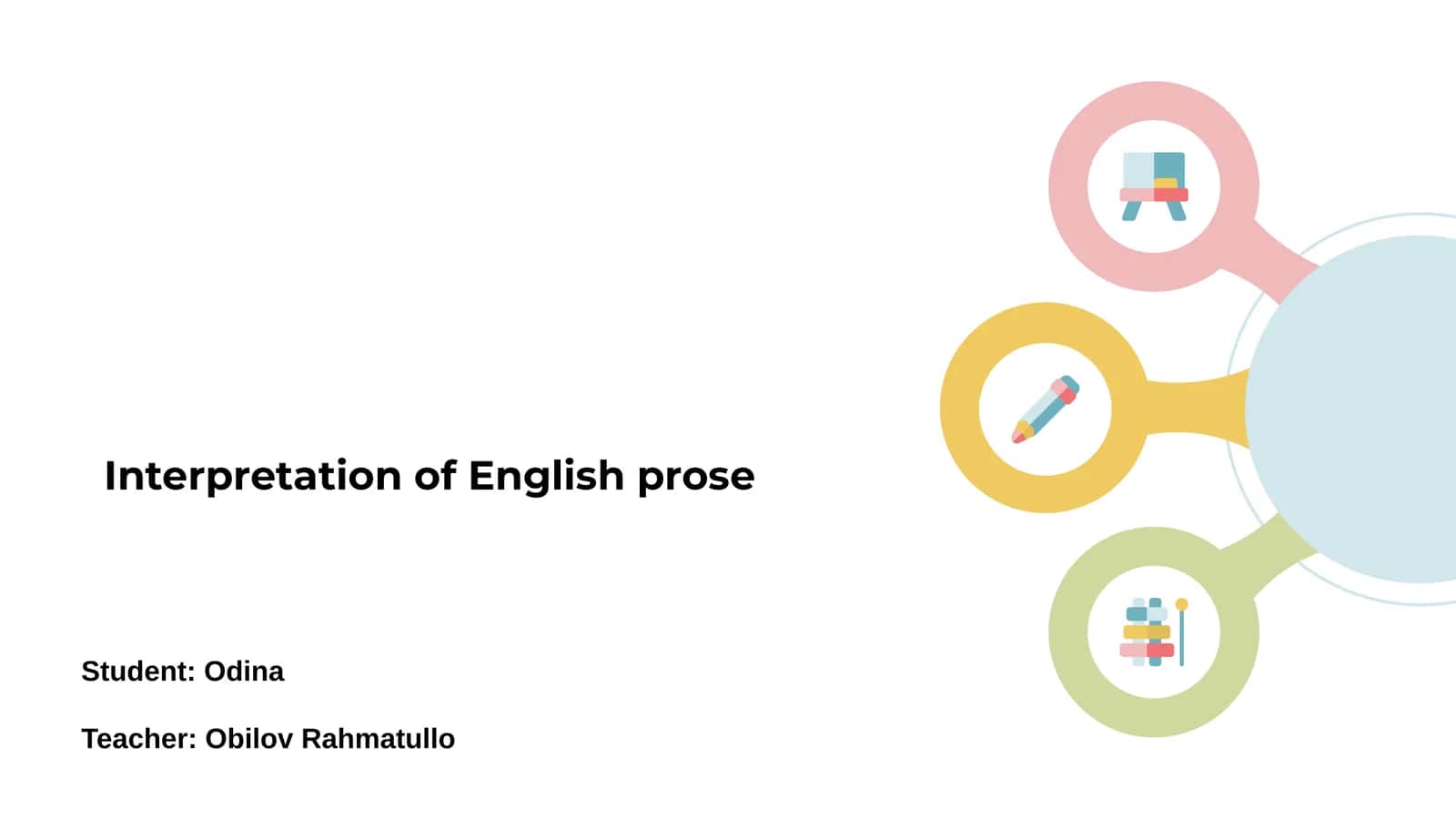 Interpretation of English prose