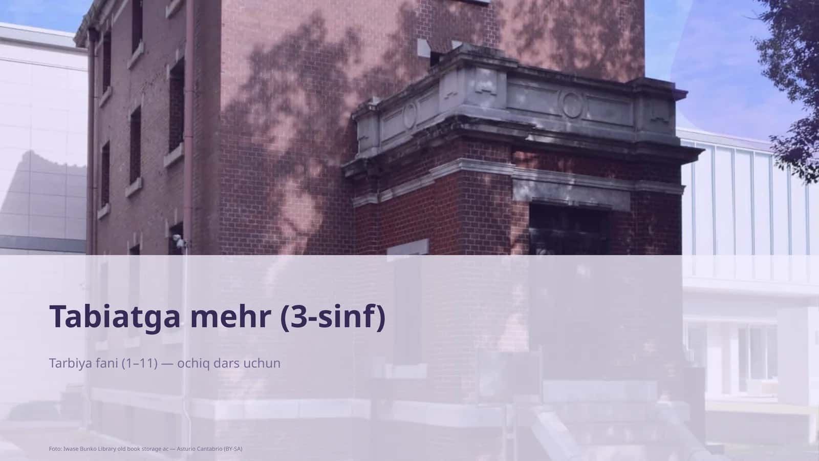 Tabiatga mehr (3-sinf)