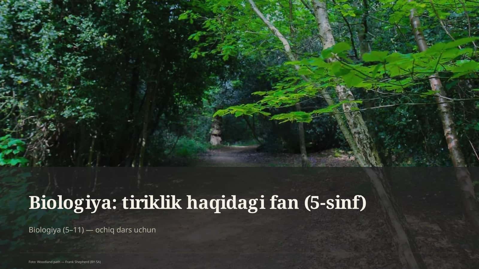Biologiya: tiriklik haqidagi fan (5-sinf)