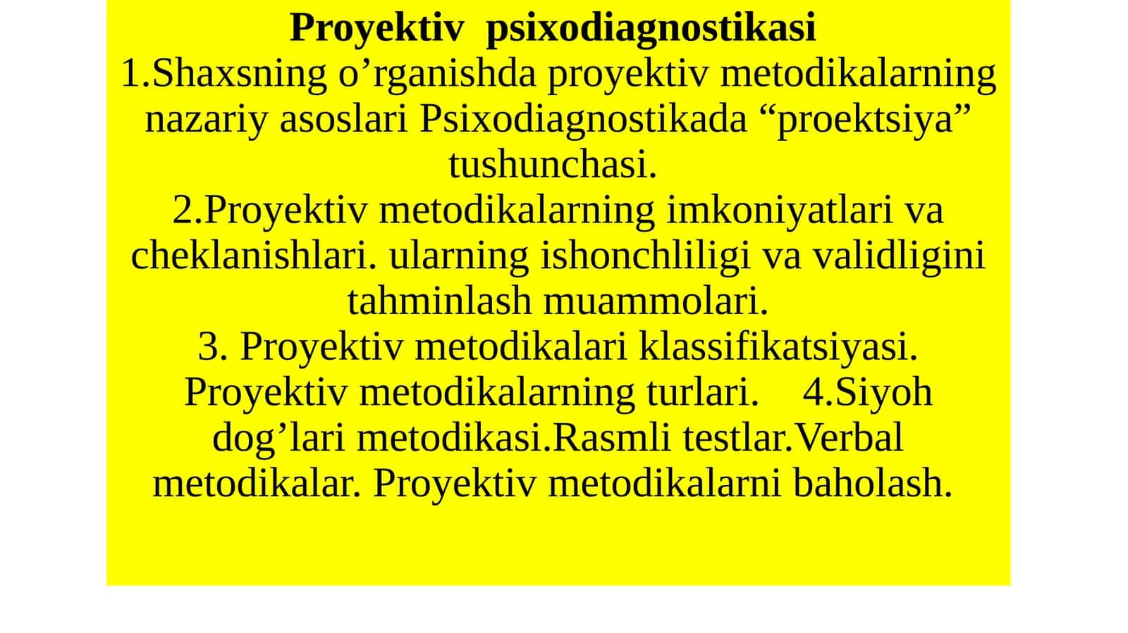 Proyektiv psixodiagnostikasi