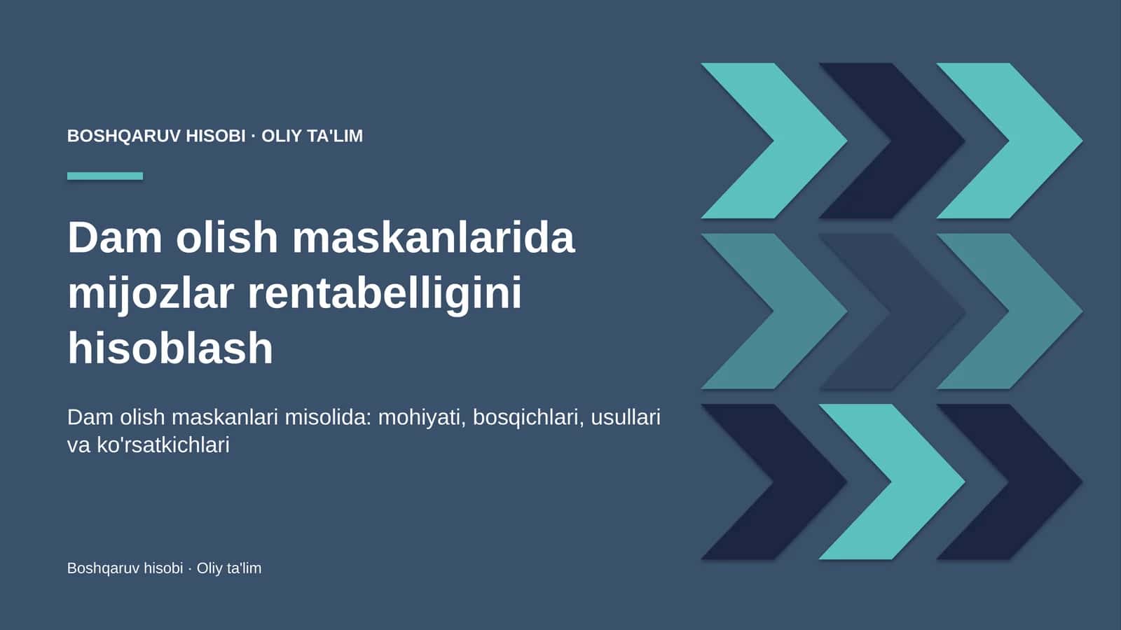 dam olish maskanlarida mijozlar rentabelligini hisoblash 7940
