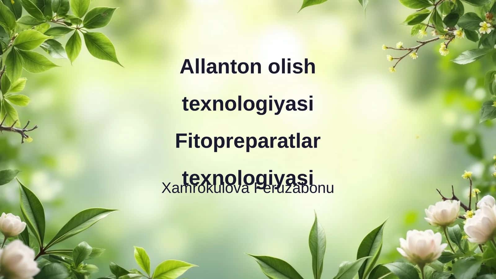 Allanton olish texnologiyasi