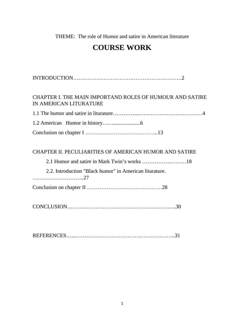 The role of Humor and satire in American literature