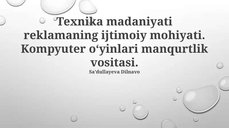 Zamonaviy jamiyatda reklama ta'siri va uning oqibatlari