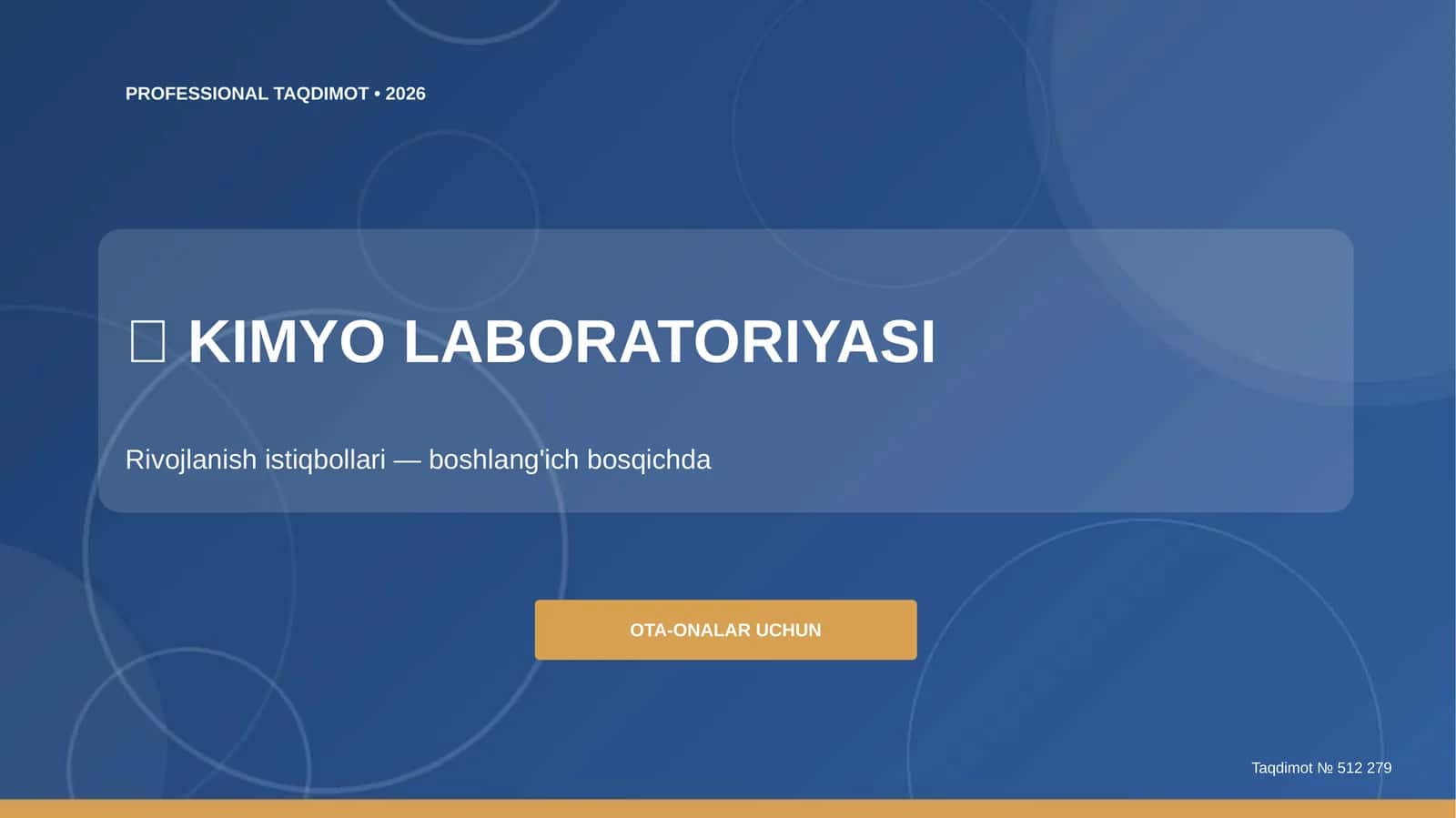 KIMYO LABORATORIYASI TAQDIMOT