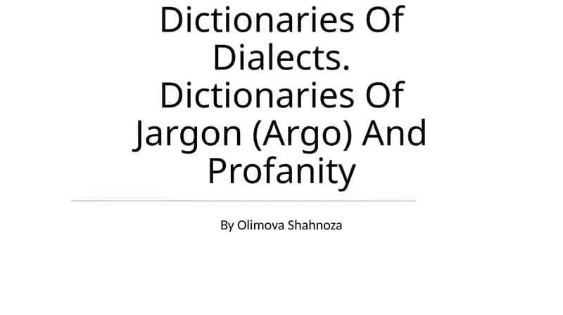 Onomastic Dictionaries