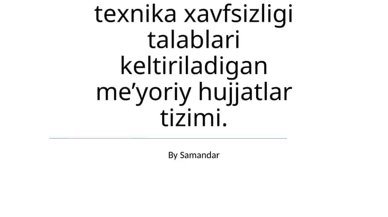Mashina va mехanizmlar uchun tехnika хavfsizligi talablari