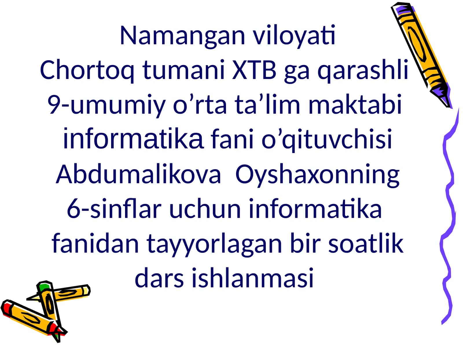 Bir soatlik dars ishlanmasi - Wordda formulalar yozish