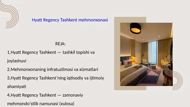 Hyatt Regency Tashkent mehmonxonasi