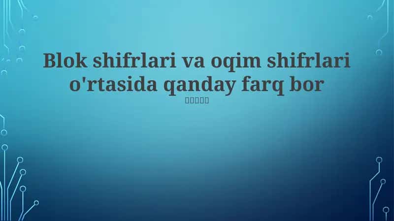 Oqim Shifri Mexanikasi