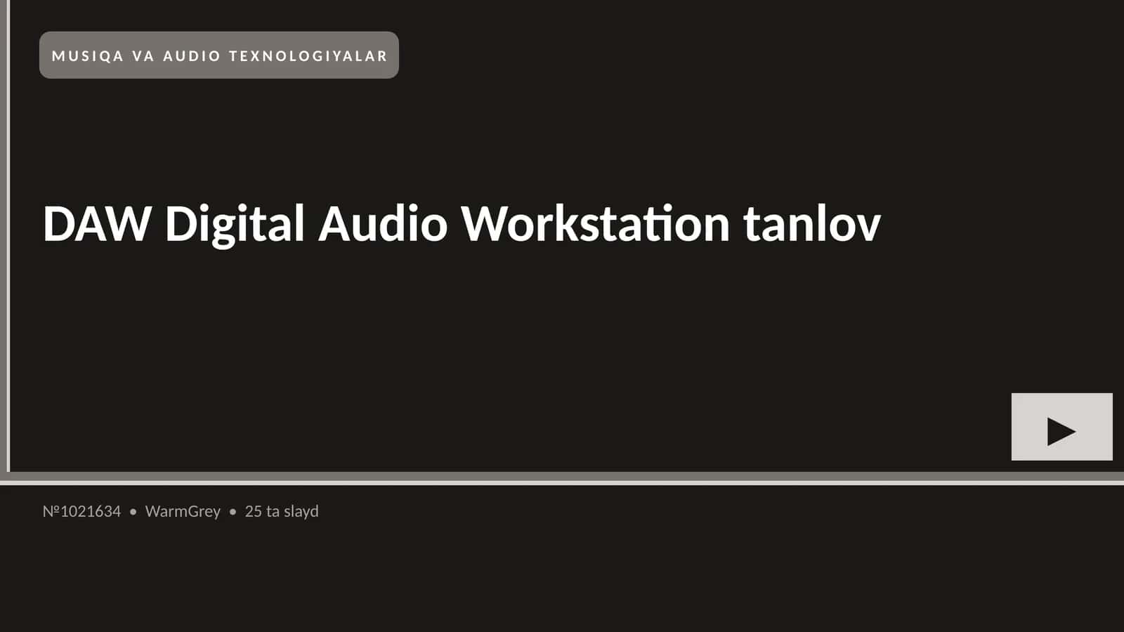 DAW Digital Audio Workstation tanlov