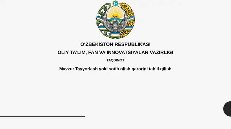 Make-or-buy Qarori