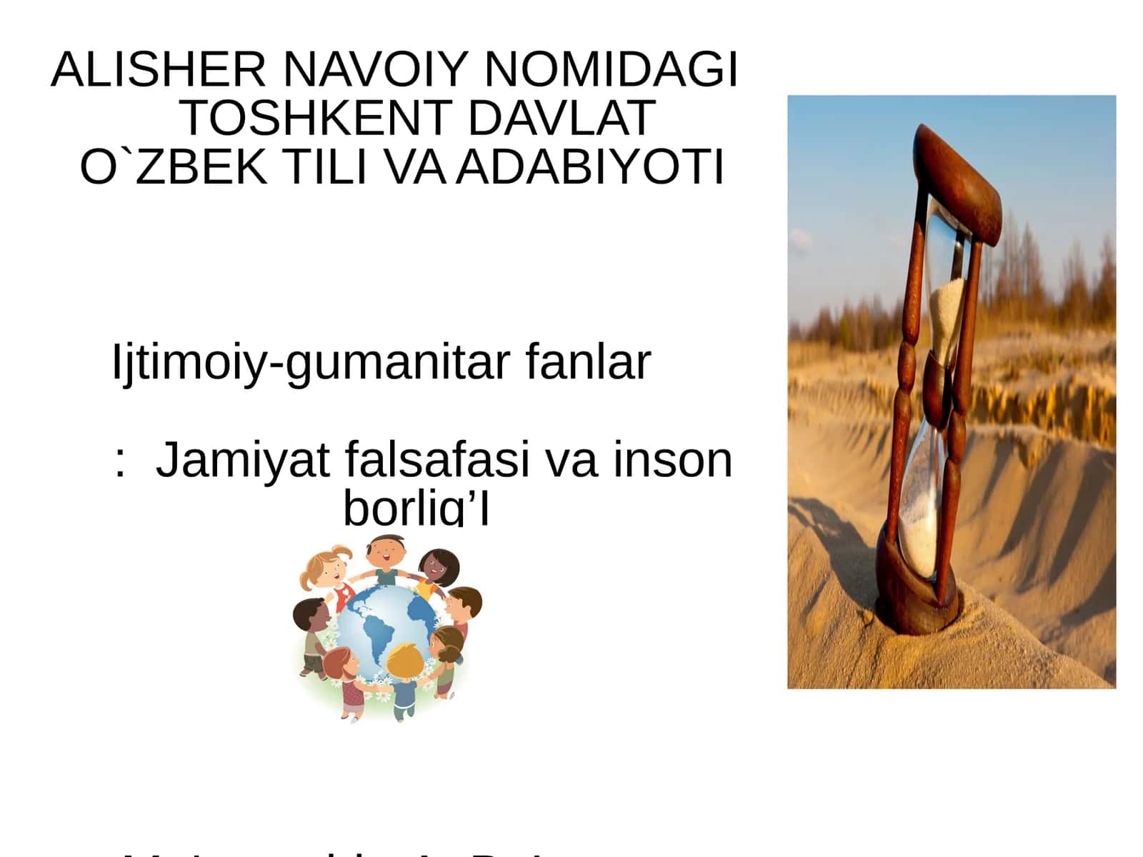 Jamiyat falsafasi va inson borlig’I