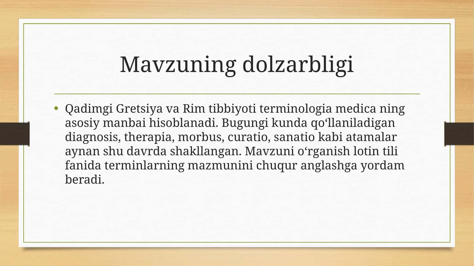 Qadimgi Gretsiya va Rim tibbiyot terminologiyasi