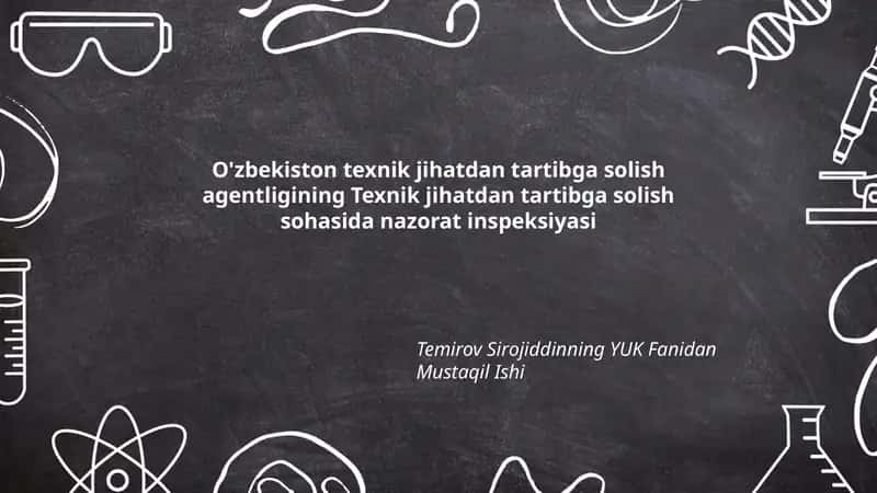 Temirov Sirojiddinning YUK Fanidan Mustaqil Ishi