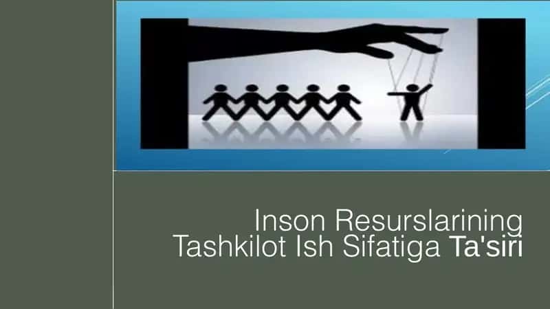 Inson Resurslarining Tashkilot Ish SifatigaTa'siri