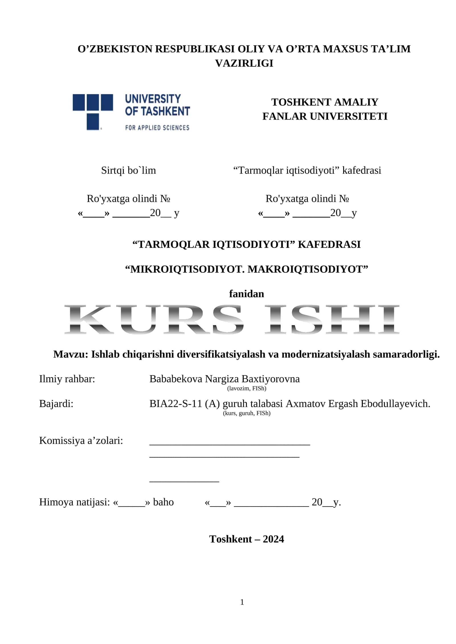 MIKROIQTISODIYOT. MAKROIQTISODIYOT