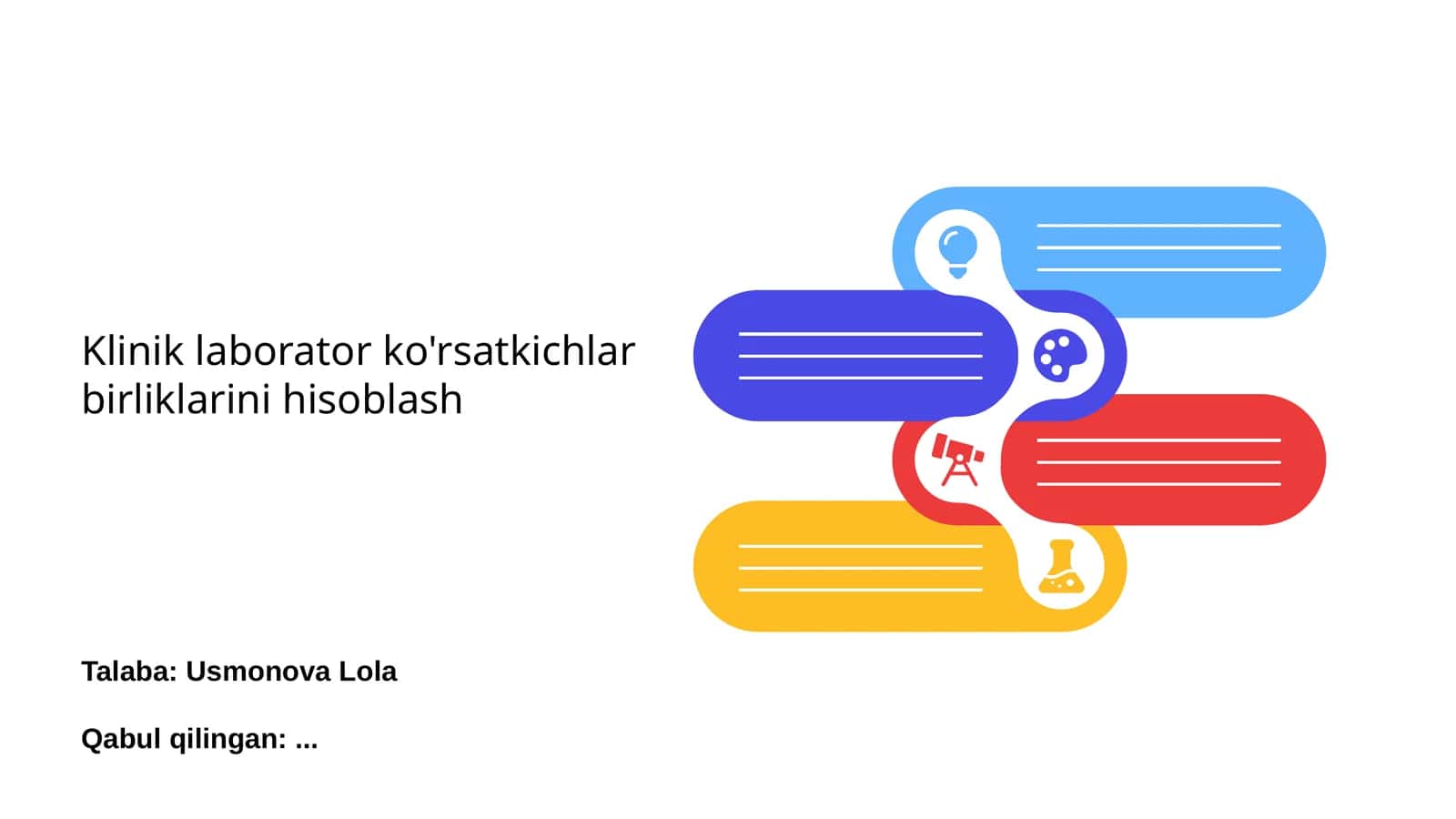 Klinik laborator ko'rsatkichlar birliklarini hisoblash
