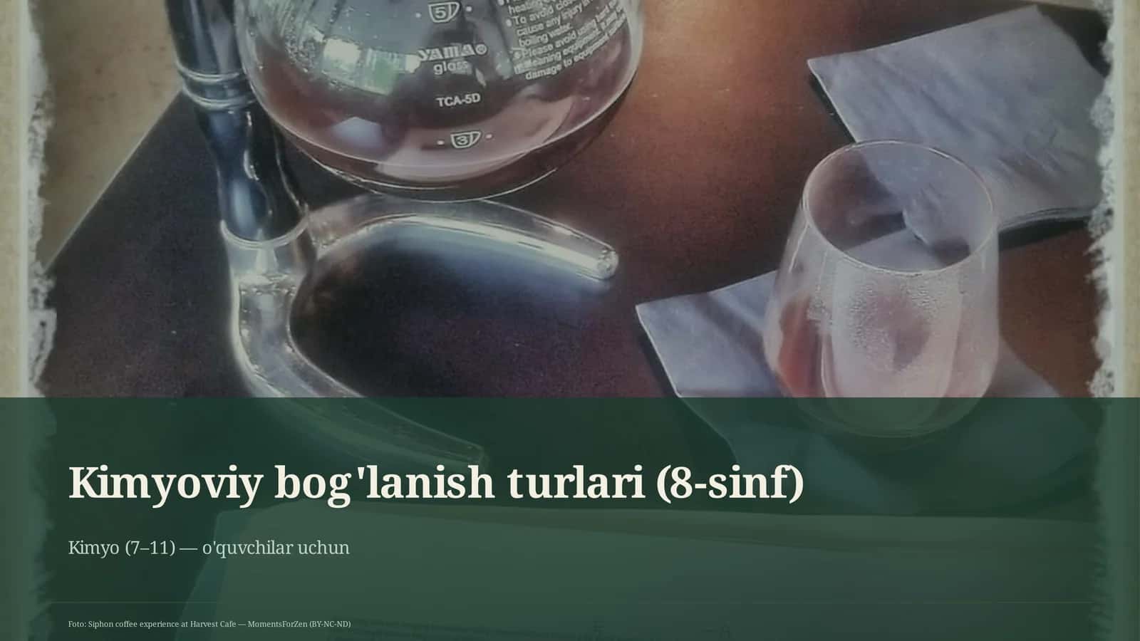 Kimyoviy bog'lanish turlari (8-sinf)