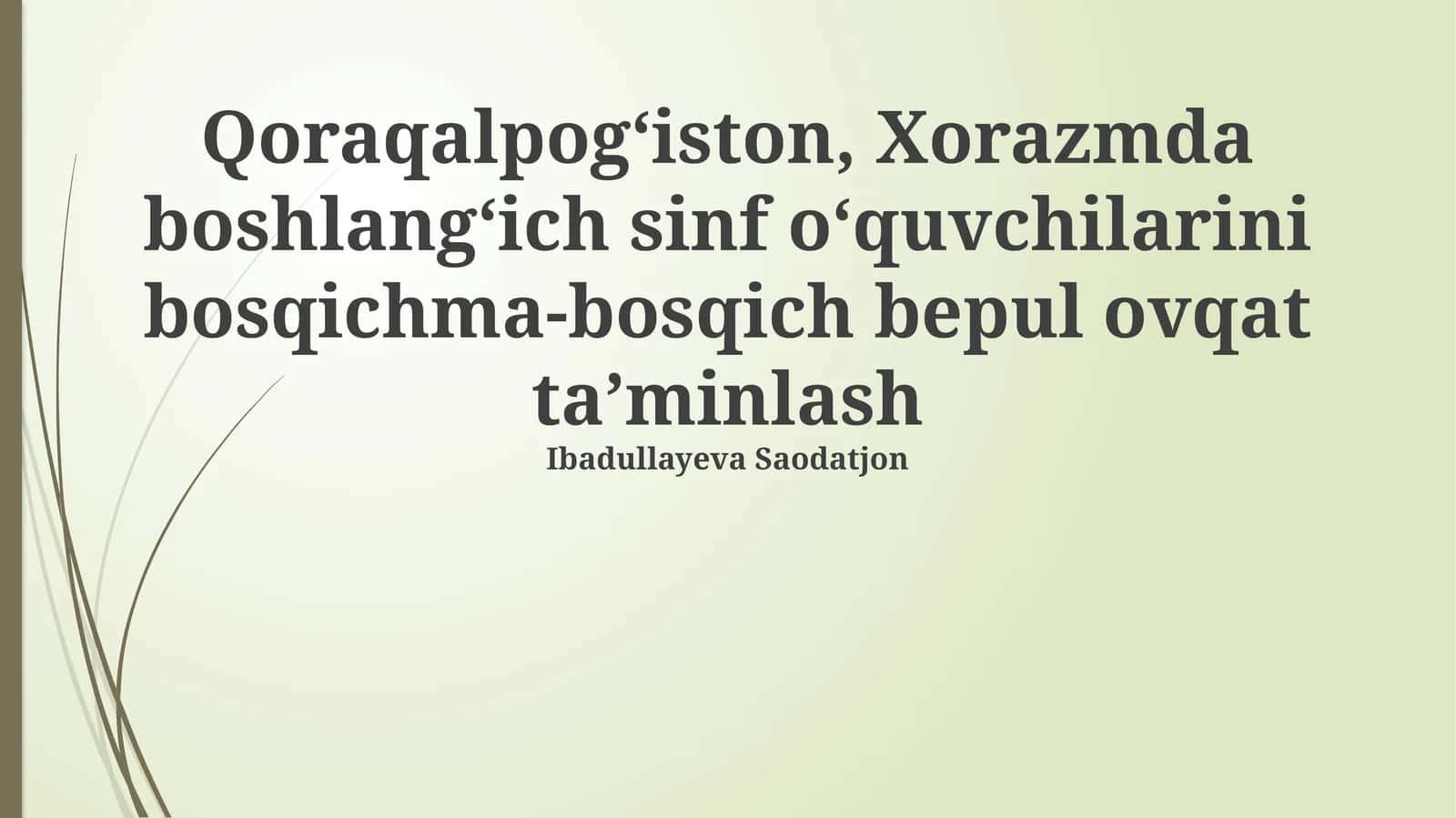 Ta'limni oshirish loyihasi