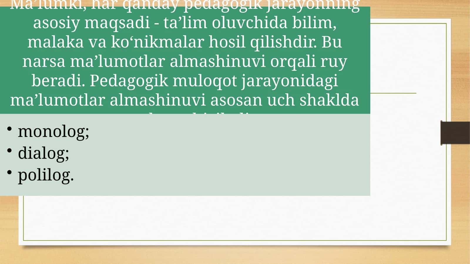 TA’LIM JARAYONIGA TEXNOLOGIK YONDOSHIV