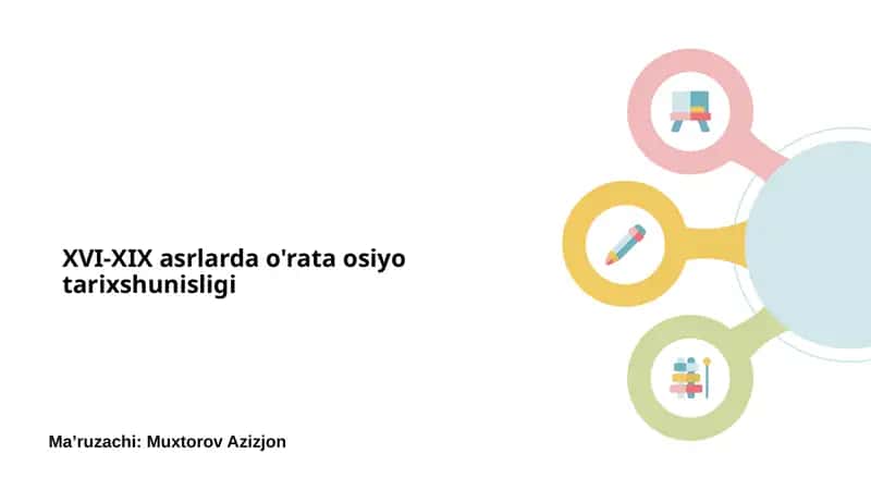 XVI-XIX asrlarda o'rata osiyo tarixshunisligi