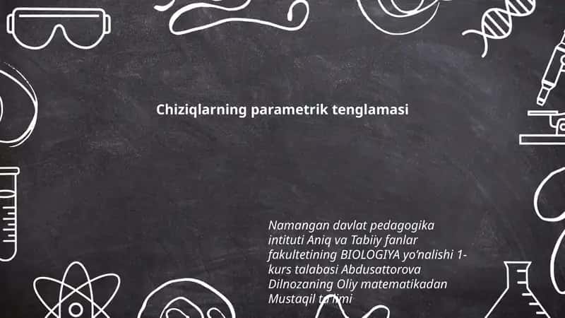 Chiziqlarning parametrik tenglamasi