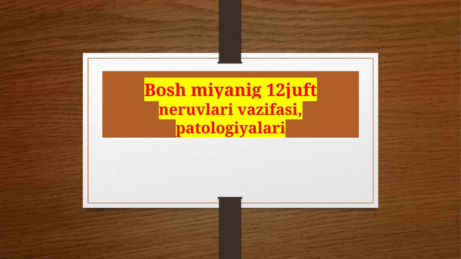 Bosh miya nervlari