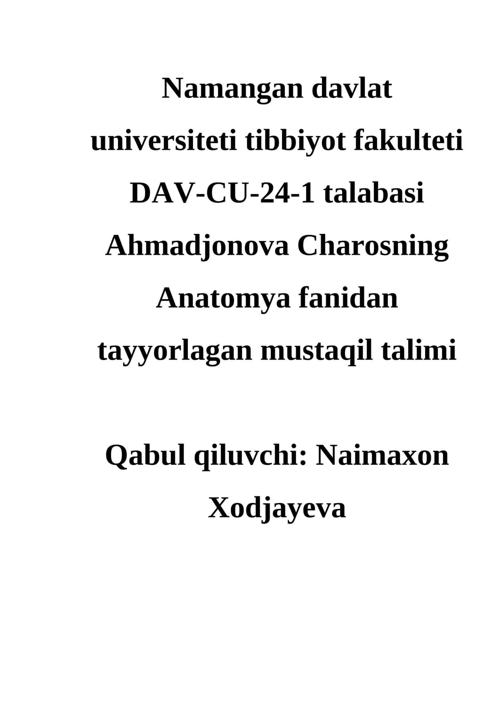 Bachadonning anatomik tuzulishi