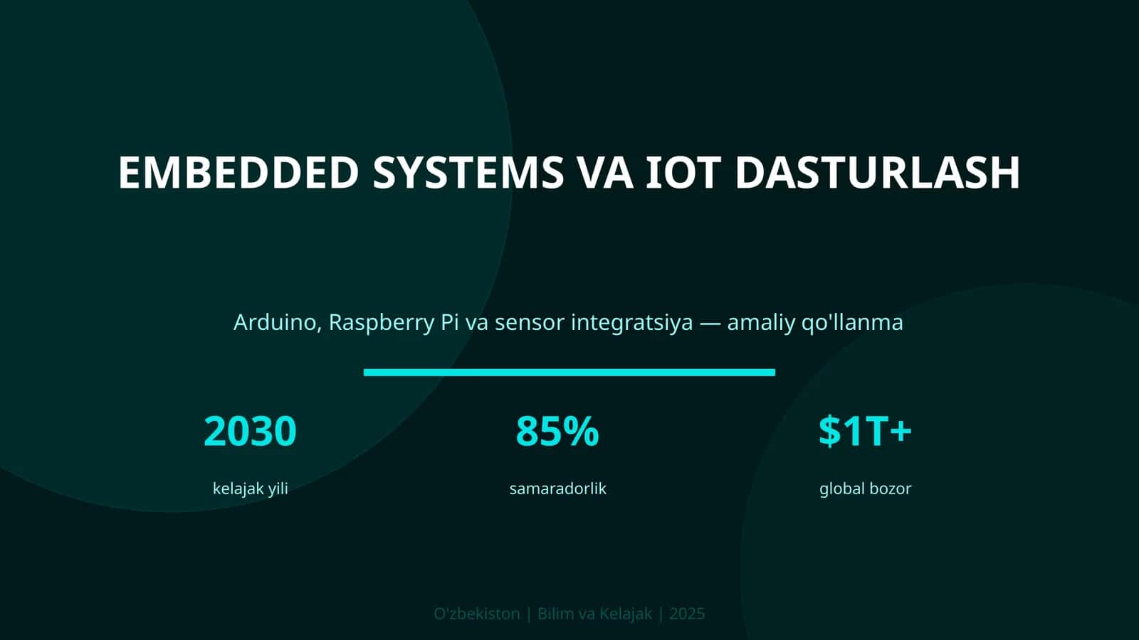 EMBEDDED SYSTEMS VA IOT DASTURLASH