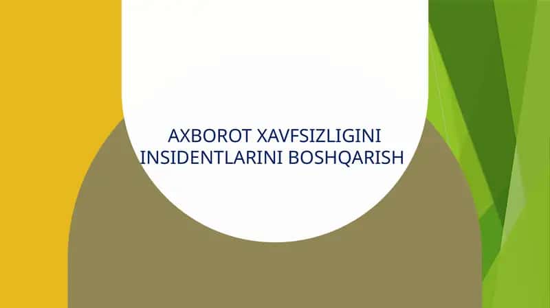 Axborot xavfsizligi insidentlari