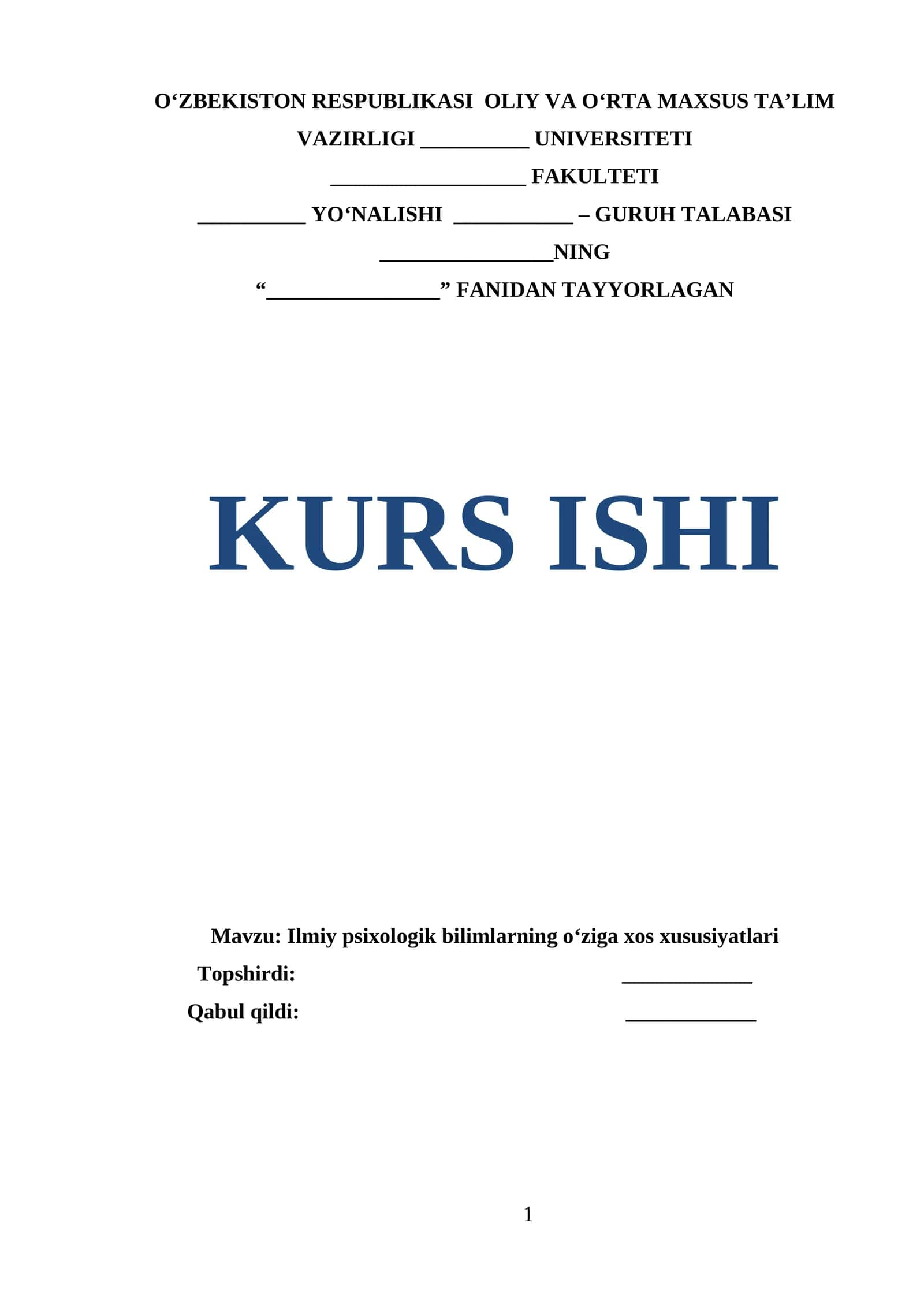 Ilmiy psixologik bilimlarning o‘ziga xos xususiyatlari