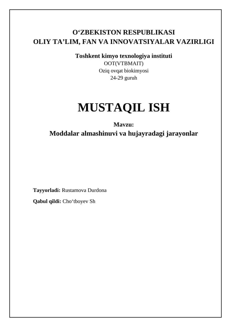 Oziq ovqat biokimyosi