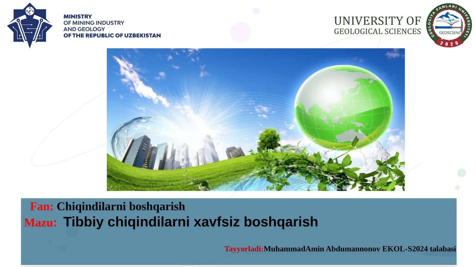 Tibbiy chiqindilarni xavfsiz boshqarish