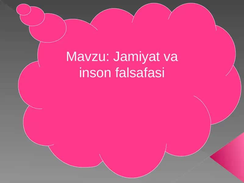 Jamiyat va inson falsafasi