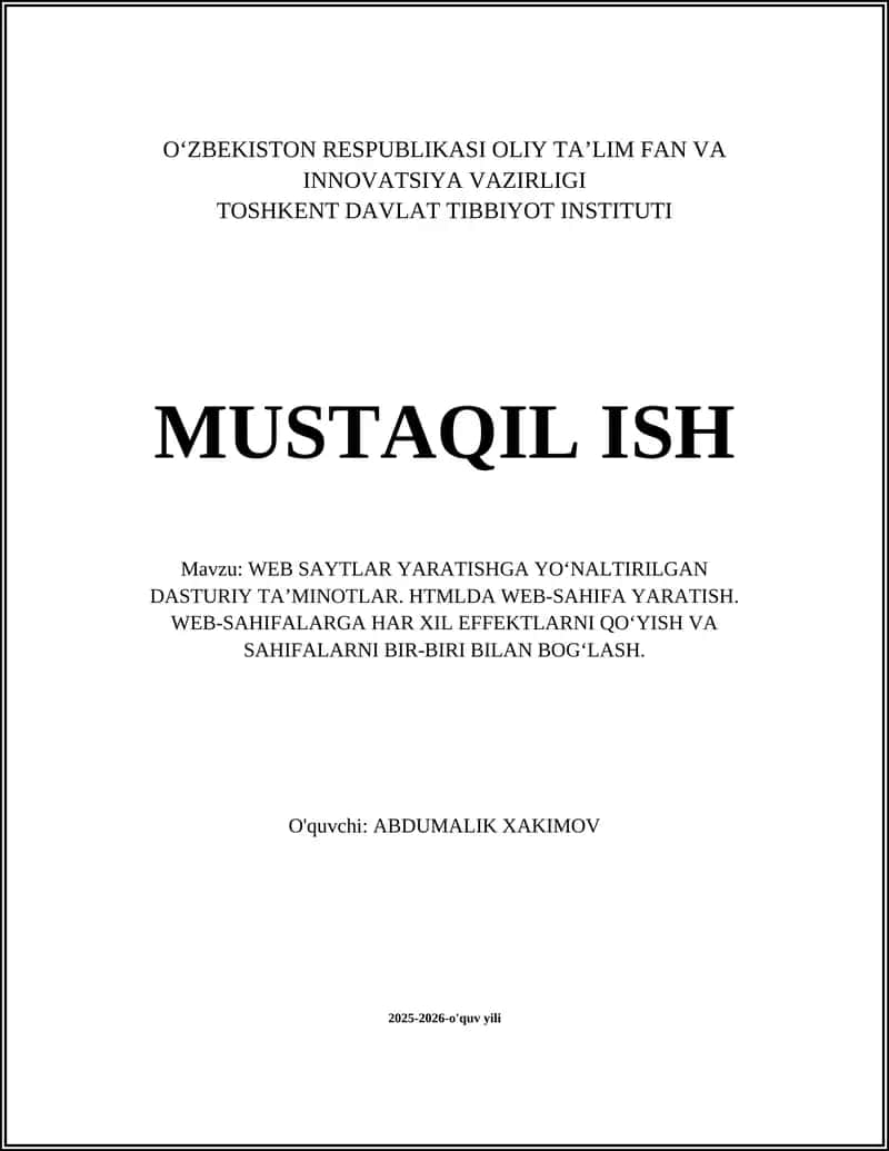 Veb-sayt yaratishga yo‘naltirilgan dasturiy ta’minotlar