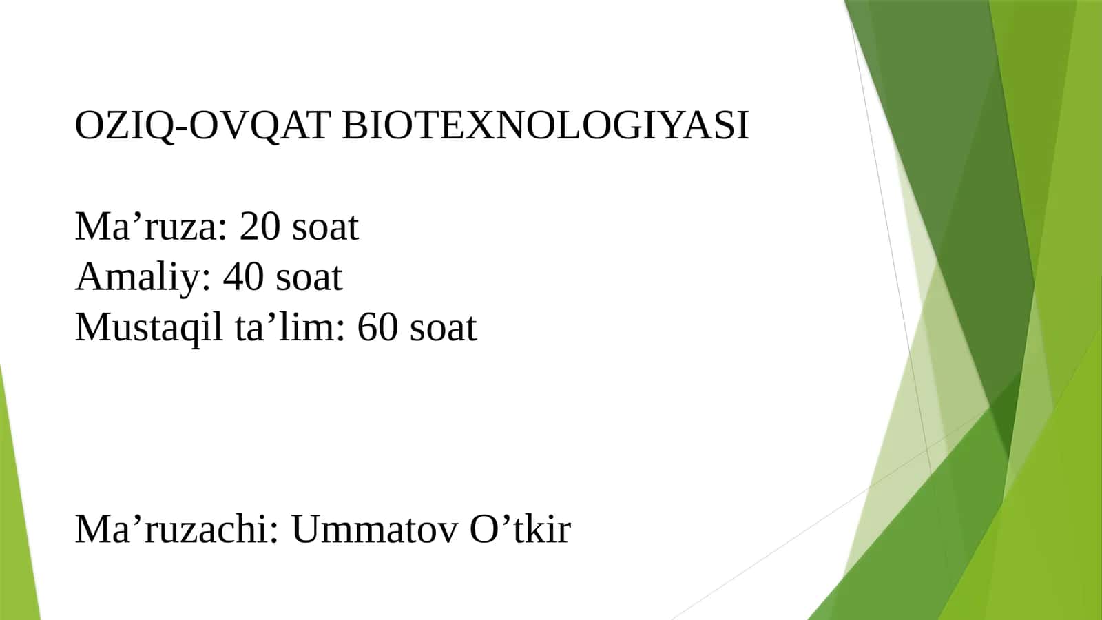 Oziq-ovqat biotexnologiyasi