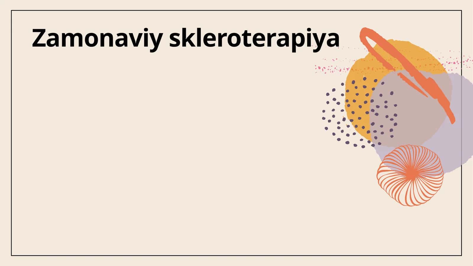 Zamonaviy skleroterapiya