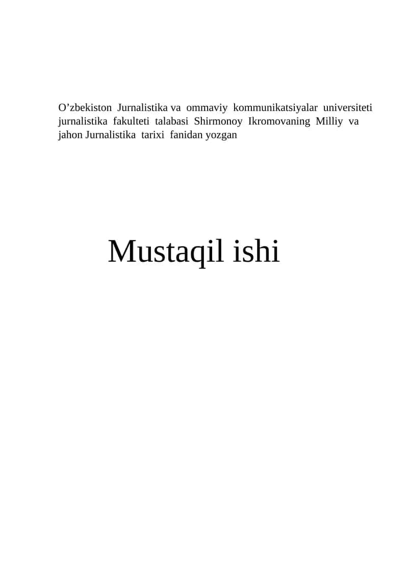 XVII–XVIII asrlarda Yevropada davriy matbuot paydo bo‘lishining shart-sharoitlari