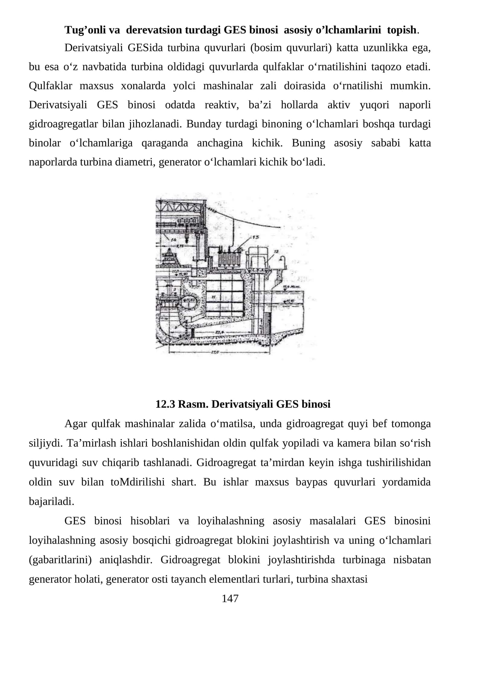 Derivatsiyali GES binosi