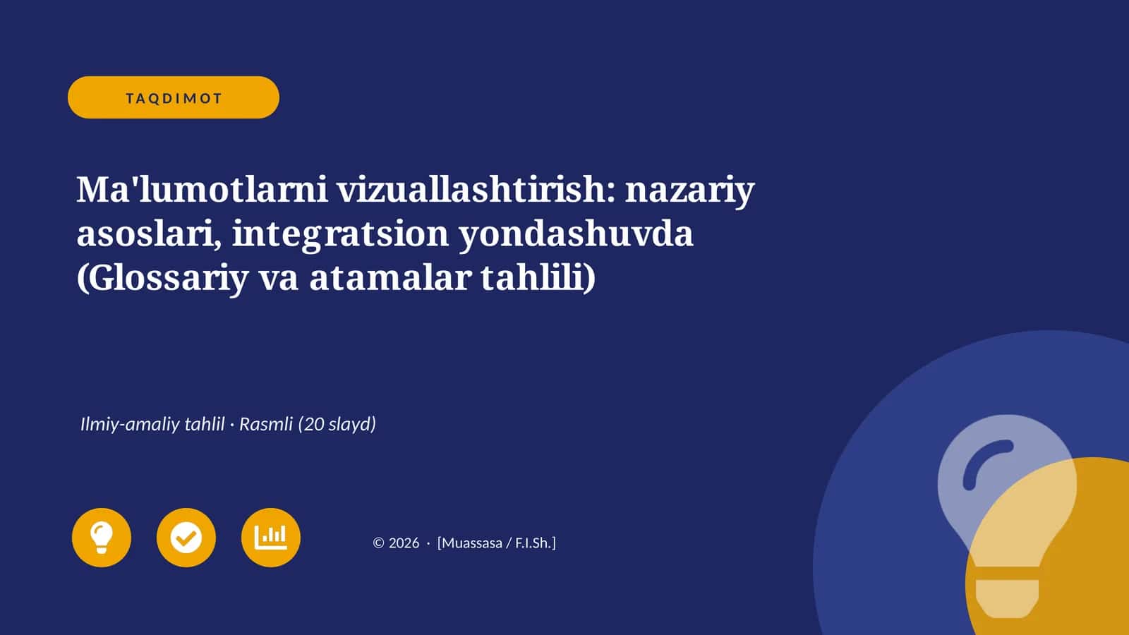 Ma'lumotlarni vizuallashtirish: nazariy asoslari, integratsion yondashuvda (Glossariy va atamalar tahlili)