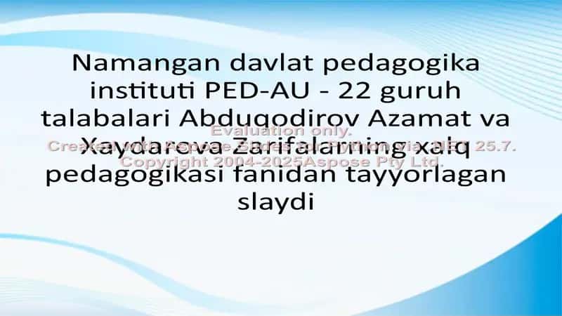 Xalq pedagogikasi