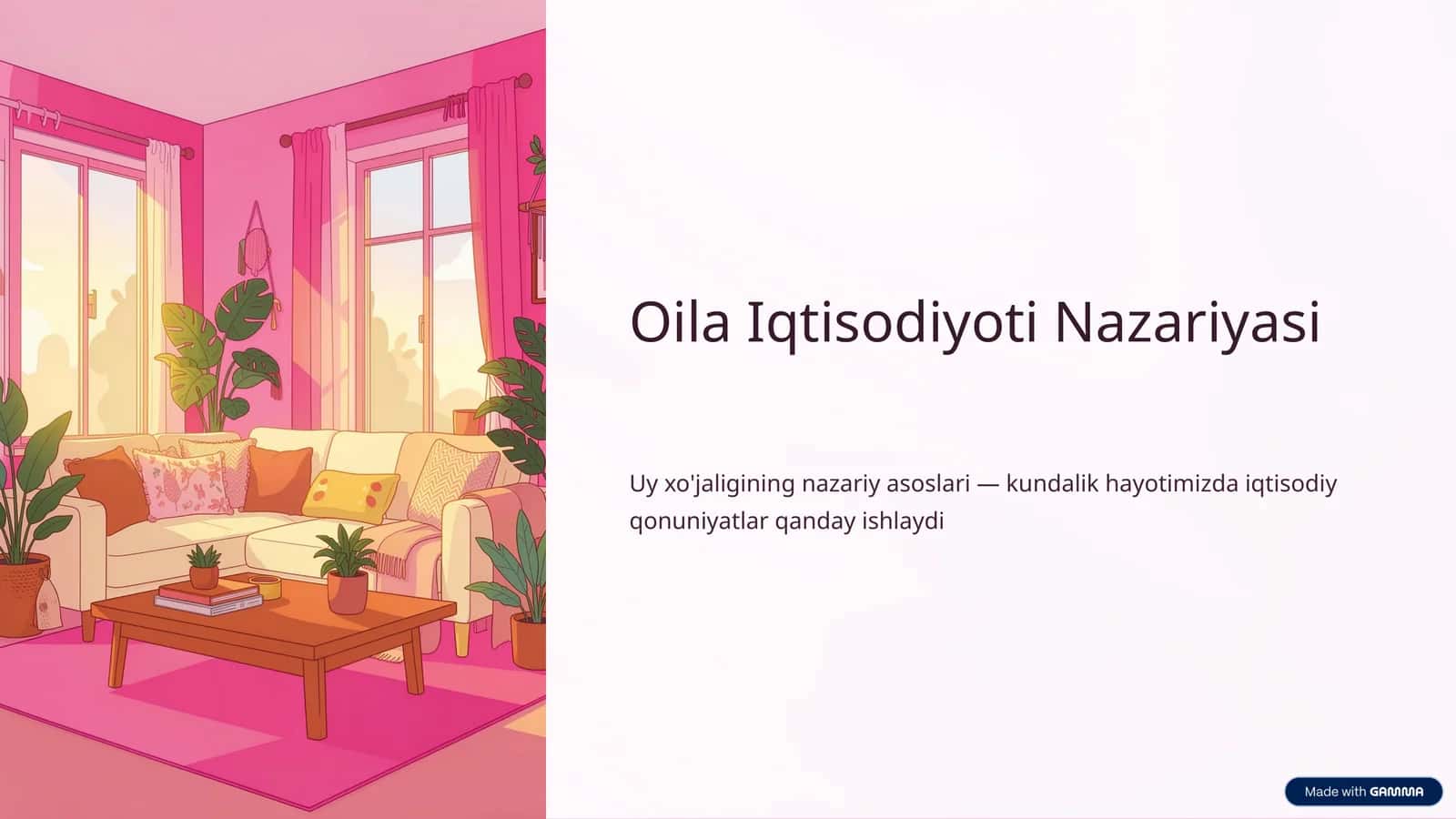 Oila Iqtisodiyoti Nazariyasi